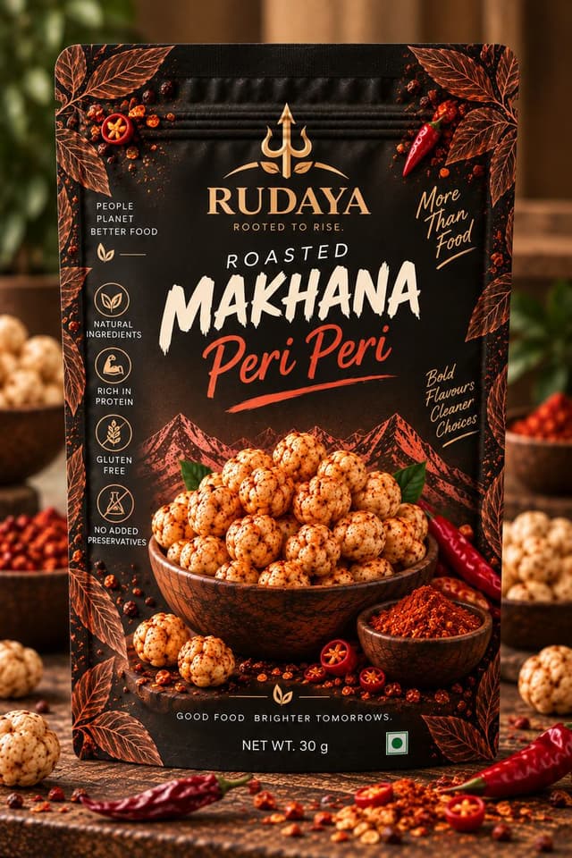 RUDAYA Roasted Makhana — Peri Peri